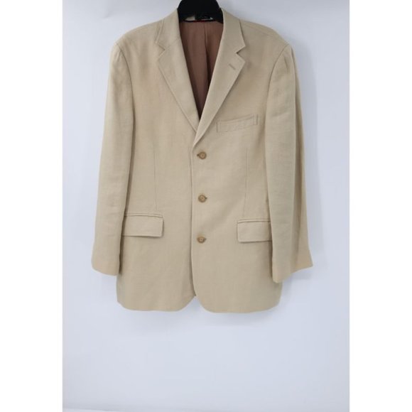 J crew sport coat Men s 40R Irish Linen three button single breasted notch lapel Suits Blazers